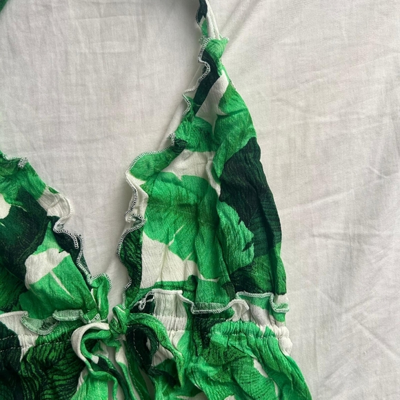 🌱 Y2K ALT GRUNGE BOHO 90S WHIMSIGOTH LACE BABYDOLL HALTER TANK - Picture 2 of 2